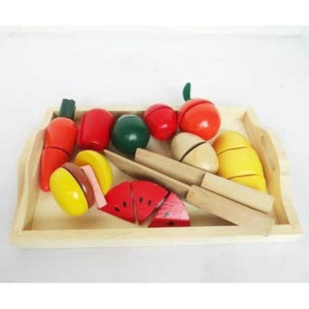 Cucina Giocattolo per Bambini, Accessori cucina giochi per bambini, legno giocattoli educativi di simulazione di cottura di frut