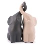 Pajoma - Set di 2 statuine innamorate di elefanti (medio-15 cm)