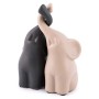 Pajoma - Set di 2 statuine innamorate di elefanti (medio-15 cm)