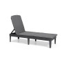 Keter Lettino Prendi Sole da Esterno con Cuscino Incluso, Grafite, 187.5 x 58 x 29 centimetri