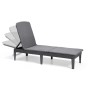 Keter Lettino Prendi Sole da Esterno con Cuscino Incluso, Grafite, 187.5 x 58 x 29 centimetri