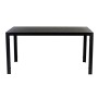 AVANTI TRENDSTORE - Piave - Set da Giardino Composto da 1 Tavolo Nero in Metallo e polywood, con 4 sedie impilabili in ecorattan