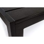 AVANTI TRENDSTORE - Piave - Set da Giardino Composto da 1 Tavolo Nero in Metallo e polywood, con 4 sedie impilabili in ecorattan