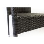 AVANTI TRENDSTORE - Piave - Set da Giardino Composto da 1 Tavolo Nero in Metallo e polywood, con 4 sedie impilabili in ecorattan