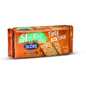 Si con Riso - Crackers con Farina Integrale - Snack Senza Lattosio, Senza Olio di Palma - 8 Monoporzioni