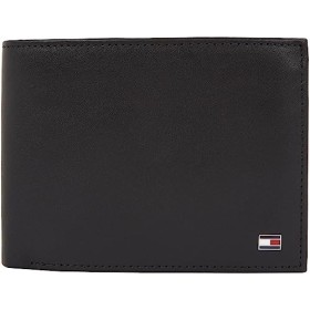 Tommy Hilfiger Eton Cc Flap And Coin Pocket Porta Carte di Credito, 75 cm, Nero