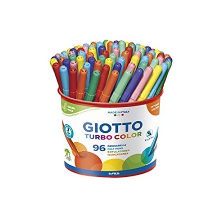 Giotto 521500 Pennarelli Turbo Color Punta Fine, 2.8 mm, Confezione da 96 pezzi