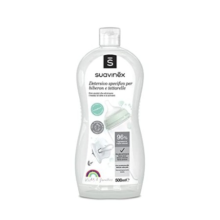Suavinex Detersivo Specifico Per Biberon E Tettarelle - 500 ml, Versione italiana