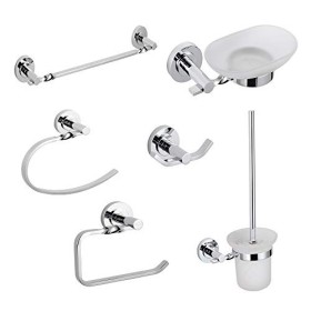 OGOMONDO Set 6 Pezzi Accessori da Bagno Narciso 001 Ottone Cromato