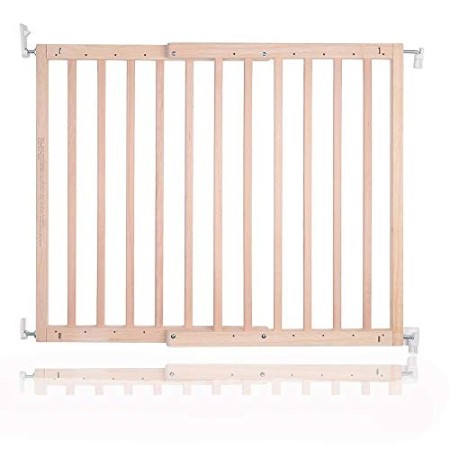 Safetots Cancelletto in Legno Spesso con Fissaggio a Vite 63,5 cm - 105,5 cm (Marrone)