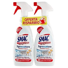 Smac Express - Sgrassatore Disinfettante, Detergente Spray Multisuperficie con Azione Sgrassante e Antibatterica, 650 ml x 2 Pez