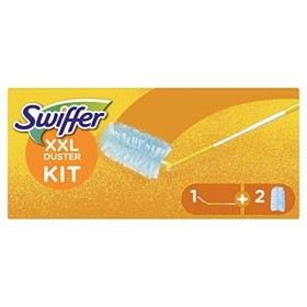 Swiffer Duster XXL Kit con 1 Manico e 2 Ricambi, Cattura e Intrappola Fino a 3 Volte Polvere e Peli Rispetto a un Piumino Tradiz