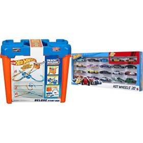 Hot Wheels- Track Builder Deluxe Stunt Box, Playset con Componenti Pista Assortiti, Giocattolo per Bambini 4+ Anni, GGP93 &Wheel
