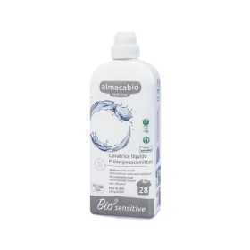 Almacabio Detergente liquido per il bucato in lavatrice e a mano senza profumo Sensitive1L