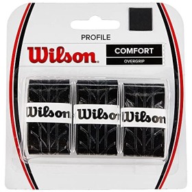 Wilson Profile, Overgrip, 3 Pezzi Unisex – Adulto, Nero, Taglia Unica