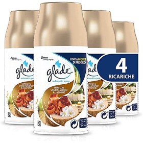 Glade Automatic Spray Ricarica, Fragranza Sensual Sandalwood & Jasmine, Formato Scorta, 1 Confezione da 4 x 269 ml