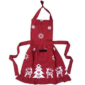 Ragged Rose Betsy Childs Frilly - Grembiule natalizio in cotone, per bambini dai 3 ai 7 anni