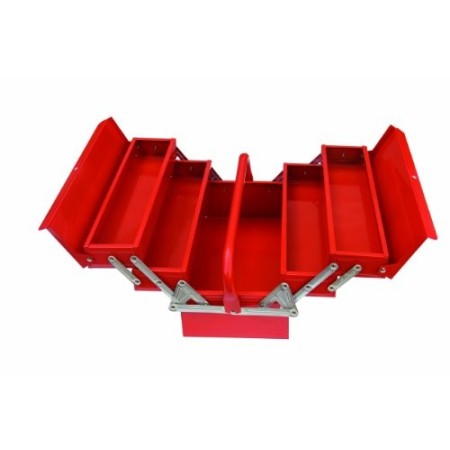 Domus CPM05 Cassetta Portautensili in Metallo a 5 Scomparti, Rosso