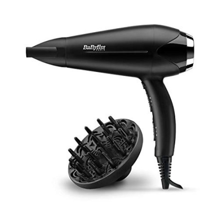 BaByliss D572DE Asciugacapelli Turbo Smooth 2200W, Funzione ionica anti-crespo e Tecnologia Ceramica, con Concentratore e Diffus
