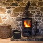 Relaxdays Set 3 Ceste Porta Pellet in Acciaio Nero 21 25 30 cm
