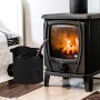 Relaxdays Set 3 Ceste Porta Pellet in Acciaio Nero 21 25 30 cm