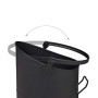 Relaxdays Set 3 Ceste Porta Pellet in Acciaio Nero 21 25 30 cm