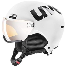 uvex hlmt 500 Visor, Casco da Sci Unisex Adulto, White-Black Mat, 52-55 cm