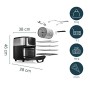 Princess 182075 Forno, 1800 W, 11 Litri, Acciaio Inossidabile, Friggitrice ad Aria Deluxe