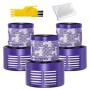 Queta 3 Pezzi Filtro per Dyson V10 SV12 Filtro di Ricambio Lavabile per Dyson V10 SV12 Serie, con Spazzolino di Pulizia e Panno,