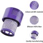 Queta 3 Pezzi Filtro per Dyson V10 SV12 Filtro di Ricambio Lavabile per Dyson V10 SV12 Serie, con Spazzolino di Pulizia e Panno,