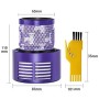Queta 3 Pezzi Filtro per Dyson V10 SV12 Filtro di Ricambio Lavabile per Dyson V10 SV12 Serie, con Spazzolino di Pulizia e Panno,