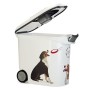 Curver Contenitore per Alimenti da 12 kg con 2 Ruote, 35 L, Bianco, 28 x 50 x 43 cm