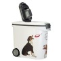 Curver Contenitore per Alimenti da 12 kg con 2 Ruote, 35 L, Bianco, 28 x 50 x 43 cm