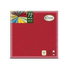 Class CE40-110-PEFC Airlaid Tovagliolo, Carta, Rosso, 40x40x0.48 cm, 12 unità