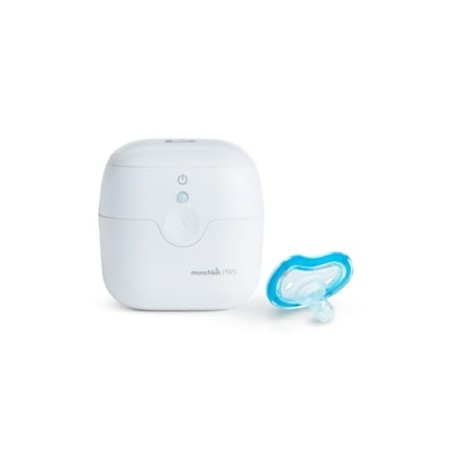 Sterilizzatore UV portatile Munchkin, uccide il 99% di germi in 59 secondi, Bianca, Mini disinfettante a luce UV