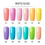 ROSALIND 12pcs Gel Colori Unghie,7ml Smalto Semipermanente per Unghie in Gel UV LED,Smalti Gel per Unghie