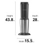 Sodastream Gasatore D'Acqua Frizzante Crystal Mega Pack Black, 2 Bottiglie di Vetro e 1 Cilindro CO2 inclusi