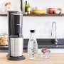 Sodastream Gasatore D'Acqua Frizzante Crystal Mega Pack Black, 2 Bottiglie di Vetro e 1 Cilindro CO2 inclusi