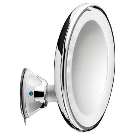 MACOM Sensation 224 SwinGo Specchio con ventosa cosmetico Ingranditore 10X con Luci led ottimo per trucco e make up.