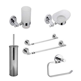 OGOMONDO Set 6 Pezzi Accessori da Bagno Narciso 007 Ottone Cromato