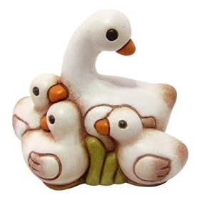 THUN® - Oca Bianca con Anatroccoli - Statuine Presepe Classico - Ceramica - I Classici