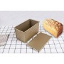 Teglia antiaderente per pane, in acciaio al carbonio con coperchio scorrevole, stampo per pane, teglia da forno a forma di torta