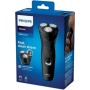 Philips S1332/41 Rasoio Series 1000, Testine Flex 4D, Lame PowerCut, Apertura OneTouch, Uso Cordless e Corded, 45 minuti di auto