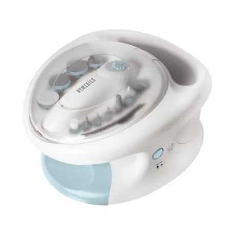 HoMedics Set per Manicure e Pedicure Elettrico, Kit Massaggio Lenitivo con Ammollo, 12 Accessori per Trattamento di Unghie, Disc