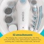HoMedics Set per Manicure e Pedicure Elettrico, Kit Massaggio Lenitivo con Ammollo, 12 Accessori per Trattamento di Unghie, Disc