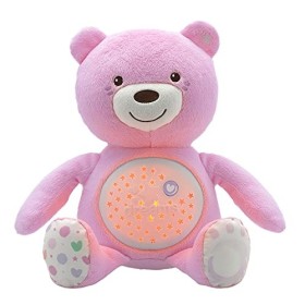 Chicco First Dreams Orsacchiotto Peluche Baby Bear, Soffice Pupazzo Proiettore con Luce Notturna Bambini, Effetti Luminosi e Ril