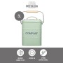 KitchenCraft Living Nostalgia-Contenitore per compost da cucina in metallo, acciaio, verde