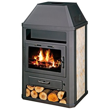 Stufa-camino a legna 18 KW Integral caldaia in ceramica rivestimento basse emissioni blmschv-2