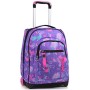 Trolley Seven, Iridescent, Viola, 2 in 1 Zaino con Cross-Over System, Scuola & Viaggio