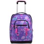 Trolley Seven, Iridescent, Viola, 2 in 1 Zaino con Cross-Over System, Scuola & Viaggio